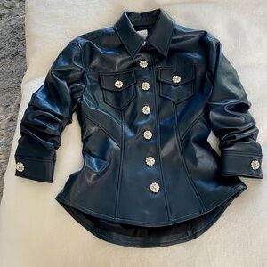 Cinq A Sept  Jeweled Scrunched  Jacket